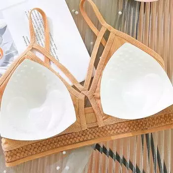 Модное хлопковое нижнее белье без стального кольца с резьбой, красивое нижнее белье на груди, приятное для кожи, дышащее, тонкое, удобное женское нижнее белье One size fits all белый