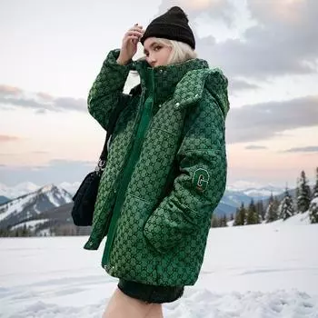 Модное хлопковое пальто для женщин, новый короткий стиль, свободный, с капюшоном, в стиле ретро, тренд из хлопка M хаки