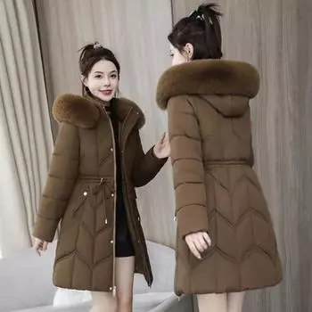 Модное хлопковое пальто с капюшоном, женские зимние парки, длинные теплые утепленные парки, зимняя одежда черного и розового цвета, женская верхняя одежда XXXL белый