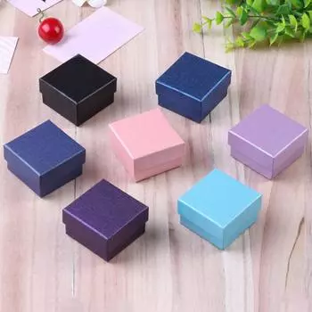 Модное хранение ювелирных изделий Простая коробка для колец и сережек Подарочные коробки Легко носить с собой Подарочная упаковка Чехол Мода Много цветов на выбор Шкатулка для драгоценностей B