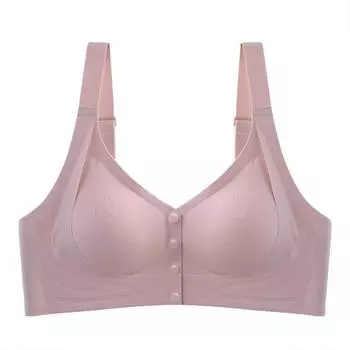 Модное и бесследное нижнее белье с пряжкой спереди для женщин. Дышащее и удобное без стальных колец. Бюстгальтеры больших размеров для среднего и пожилого возраста. L