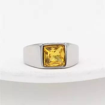 Модное и простое женское кольцо с инкрустацией из квадратных камней и модными аксессуарами 7