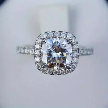 Модное и роскошное женское кольцо с инкрустацией цирконием, кольцо для помолвки и предложения. 5 серебряный