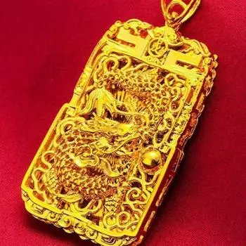 Модное и властное ожерелье-кулон «Дракон» в подарок парню 40CM золотой