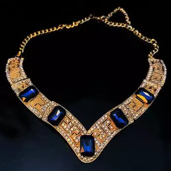 Модное и высококачественное ожерелье, ретро-дизайн египетской Клеопатры, ювелирное ожерелье в подарок зелёный