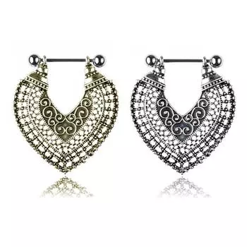 Модное индивидуальное новое кольцо для сосков в этническом стиле в стиле ретро, древнее полое кольцо с персиковым сердцем и молоком, секс-украшения