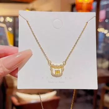 Модное индивидуальное ожерелье из титановой стали для женщин, милый кулон с девочкой-котенком, простой дизайн, цепочка для ключицы золотой