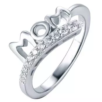 Модное инкрустированное полое кольцо с надписью для мамы, кольцо на палец, подарки на день матери US 7 серебряный