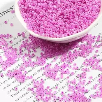 Модное изготовление ювелирных изделий, оптовая продажа, кулон, сделай сам, для свободных бусин, ожерелье, браслет, 250/500 шт., 2/3 мм, стеклянная бусина 2mm 500Pcs жёлтый