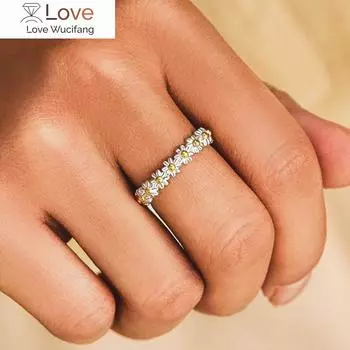 Модное изысканное двухцветное регулируемое кольцо с цветком, ювелирные изделия для женщин, цветочные обручальные кольца для женщин, подарочное регулируемое ювелирное кольцо Resizable