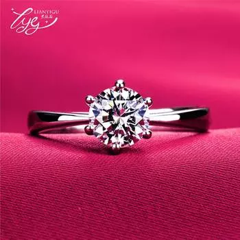 Модное классическое кольцо с высоким имитацией шести когтей, индивидуальное женское кольцо с одним бриллиантом из циркония, ювелирные изделия 9