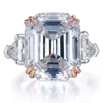 Модное кольцо из белого золота 18 карат, 13*16 мм, с сапфиром, граненый драгоценный камень, кольцо для женщин, подарок на годовщину, ювелирные изделия из стерлингового серебра 925 пробы 9