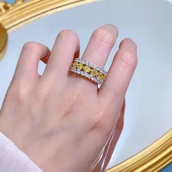 Модное кольцо из белого золота 18 карат, 4*4 мм, с сапфиром, граненый драгоценный камень, обручальное кольцо, подарок на годовщину, ювелирные изделия из стерлингового серебра 925 пробы 9