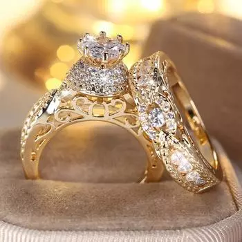 Модное кольцо из черного золота с рубином и двухслойным микро-набором из циркона для мужчин и женщин, пары 5 белый