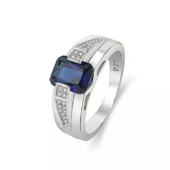 Модное кольцо из серебра 925 пробы, ювелирные изделия с сапфиром, цирконом, драгоценными камнями, кольца на палец, аксессуары для женщин, подарки на свадьбу 9