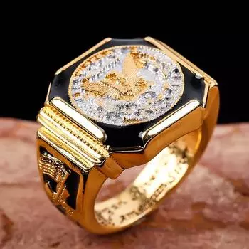 Модное кольцо King Ring Classic Punk Style American Eagle Rings для мужчин, индивидуальность, дизайн, ювелирные изделия, роскошные аксессуары для вечеринок, подарок 11