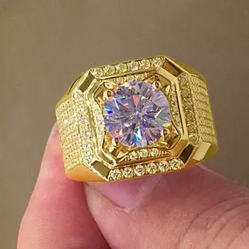 Модное кольцо с белым кристаллом CZ для женщин и мужчин, обручальное кольцо в стиле хип-хоп с кристаллами, мужское обручальное кольцо, ювелирные изделия для вечеринок