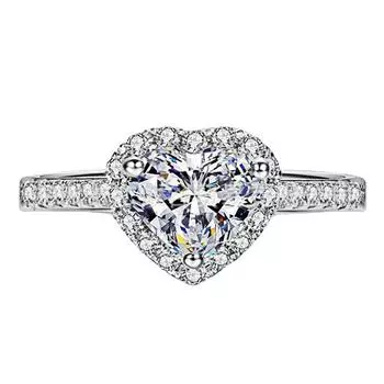 Модное кольцо с бриллиантом, трендовое изысканное женское кольцо с имитацией любви в форме сердца, микро-набор ювелирных изделий для рук 10