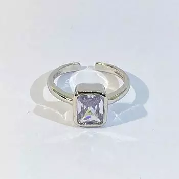 Модное кольцо с квадратным цирконом для женщин, высококачественное блестящее ювелирное изделие с цирконом AAAA, аксессуары для вечеринок, свадебное обручальное кольцо белый