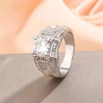 Модное кольцо с золотым цирконием в стиле панк и хип-хоп, ювелирное изделие, роскошное банкетное обручальное кольцо для мужчин и женщин, ювелирные изделия 9 золотой