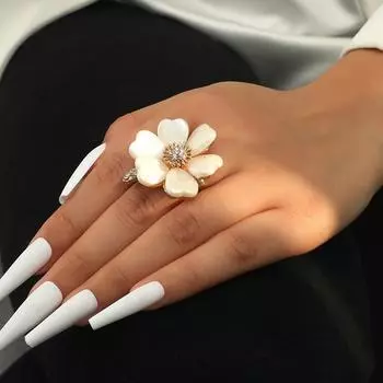 Модное кольцо в стиле ретро, креативное кольцо с бриллиантом, регулируемое кольцо с регулируемым отверстием, кольцо в богемном этническом стиле, модное кольцо 1