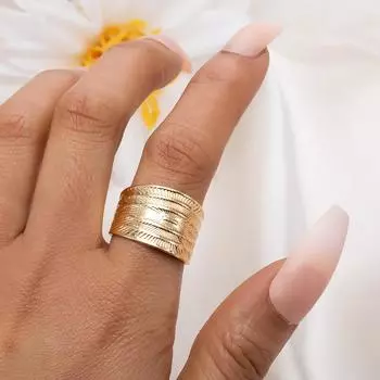Модное кольцо, золотое разомкнутое кольцо, браслет золотой