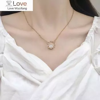 Модное колье с милым жемчужным кулоном для женщин, золотистое ожерелье с бабочкой и звездой для вечеринки, подарочные ювелирные изделия оптом