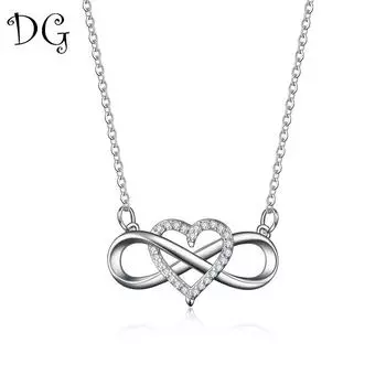Модное колье с подвеской 8 и ожерелье Mobius из розового золота с бесконечной любовью в качестве подарка на день рождения для друзей серебряный