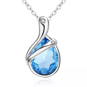 Модное корейское ожерелье с кристаллами, посеребренная подвеска, женская мода, японские и корейские украшения