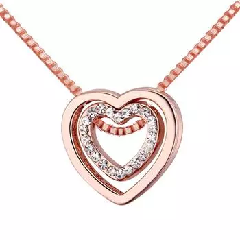 Модное красивое женское сердце с подвеской, ожерелье, ювелирная цепочка