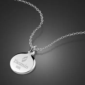 Модное круглое глянцевое ожерелье с биркой, персонализированная короткая цепочка на ключицу 41cm