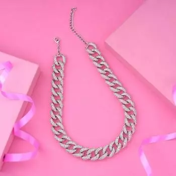 Модное кубинское дизайнерское колье Estele с родиевым покрытием для женщин