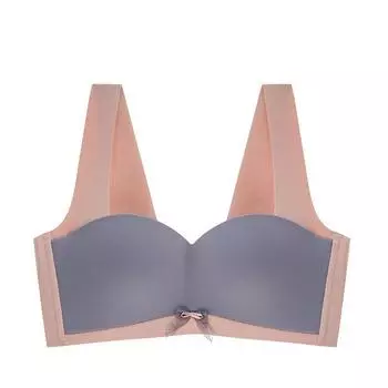 модное латексное нижнее белье бесшовное женское нижнее белье больших размеров невидимый спортивный бюстгальтер пуш-ап без косточек глубокий вырез сексуальное женское белье 5XL M фиолетовый