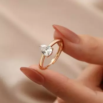 Модное легкое роскошное кольцо Love Feminity Niche Couple Wedding Heart Ring