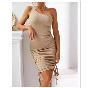 Модное летнее женское тонкое платье на подтяжках, сексуальное платье, вечернее платье S белый