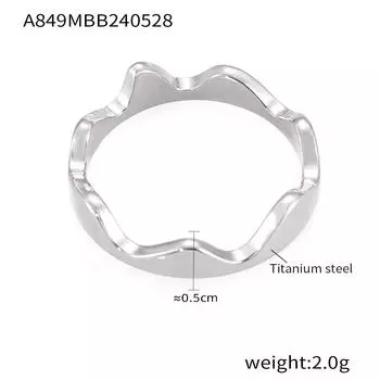 Модное маленькое кольцо-корона Fresh Wave Temperament для женщин, кольцо-хвост из титановой стали с покрытием из 18-каратного золота, не выцветает No. 6