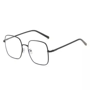 Модное металлическое плоское зеркало с защитой от синего света для молодых мужчин и женщин, удобное зеркало для близорукости 50-600 градусов для студенток колледжа -50