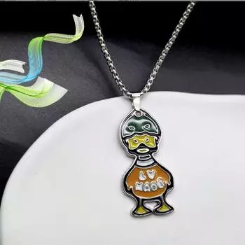 Модное милое мультяшное ожерелье с капающим утенком, студенческий подарок, модные аксессуары