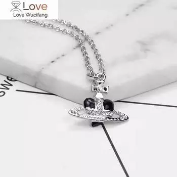 Модное модное ожерелье Love Saturn для женщин, свадебные украшения, роскошная цепочка для свитера Planet для девочек, модные украшения