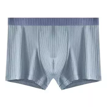 Модное мужское дышащее нижнее белье, хлопковые трусы-боксеры, однотонные трусики L темно-серого