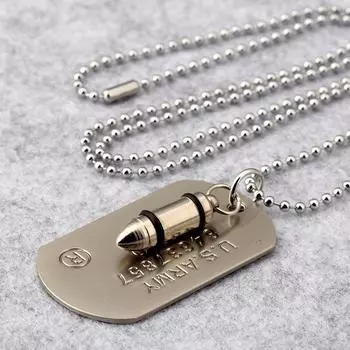 Модное мужское и женское модное ожерелье с подвеской в форме пули 2020 Matt