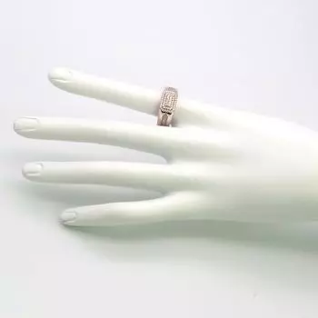 Модное мужское кольцо из стерлингового серебра 925 пробы с микропаве и цирконом 3А 6