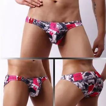 Модное мужское нижнее белье с принтом, дышащая сетка, однотонные трусы для мальчиков-подростков, мужские плавки, шорты для плавания, большой размер M розовый