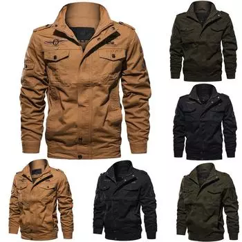 Модное мужское осенне-зимнее винтажное пальто на молнии с отложным воротником и длинным рукавом XXL чёрный