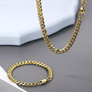 Модное мужское ожерелье из титановой стали в стиле хип-хоп в сборе