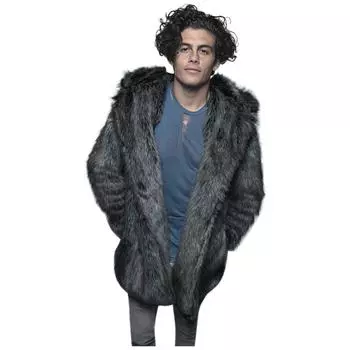 Модное мужское теплое толстое пальто, куртка, верхняя одежда, кардиган, пальто S серый