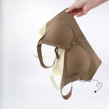 Модное не оставляющее следов нижнее белье с пряжкой спереди для женщин, усиленное под чашкой, не скользит без стального кольца в бюстгальтере большого размера для пожилых людей L