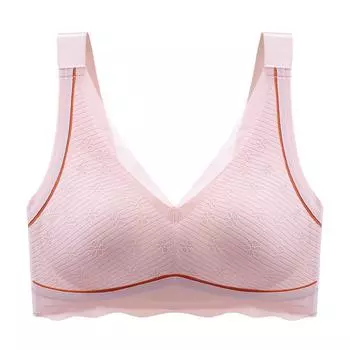 Модное нижнее белье 2023 года, новинка 2023 года, кружевное демисезонное бежевое черное, розовое, серое, фиолетовое нижнее белье для женщин, без следов, железные бюстгальтеры, нижнее белье ML, XL, XXL M розовый
