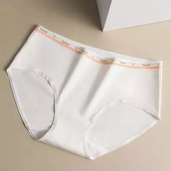 Модное нижнее белье бесшовные дышащие антибактериальные женские треугольные трусики с промежностью M белый