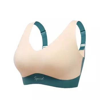 модное нижнее белье большого размера, женское бесшовное летнее тонкое белье без стального кольца, спортивный антипровисающий бюстгальтер под грудью 75C чёрный